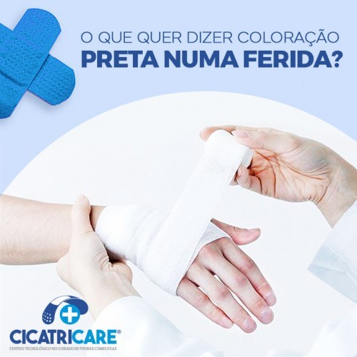 O que quer dizer coloração preta numa ferida?